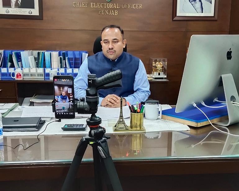 CEO Sibin C holds Facebook live interaction with Punjab voters
