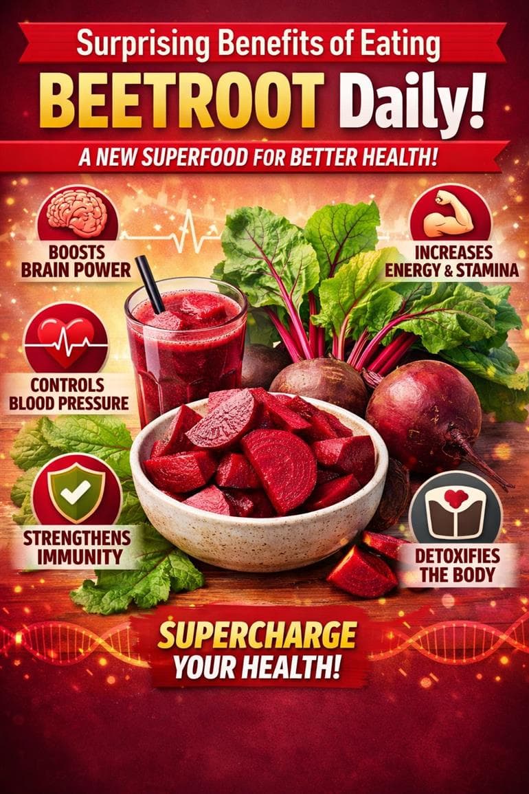 Surprising Benefits of Eating Beetroot Daily – A New Superfood for Better Health 