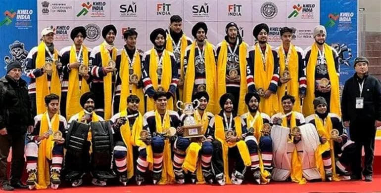Chandigarh Youth Shine in Ice Hockey with Remarkable Performance