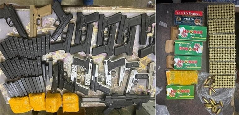 Cross-Border smuggling attemt foiled in Fazilka; 21 Sophisticated pistols & 2.1Kg heroin recovered