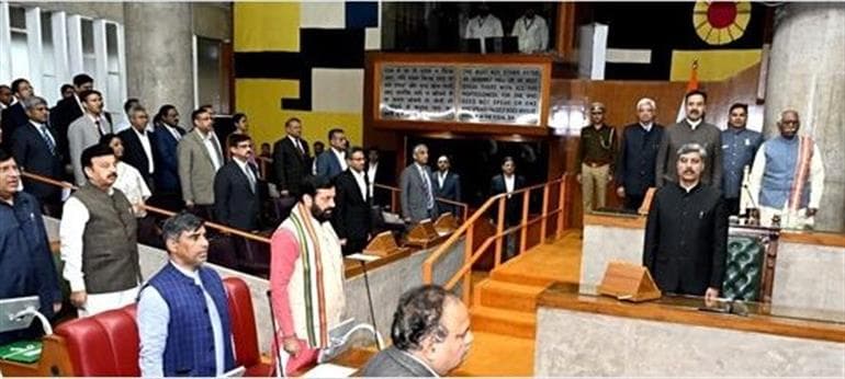 CM Saini Leads Haryana Vidhan Sabha in Paying Tributes to Eminent Personalities and Martyrs