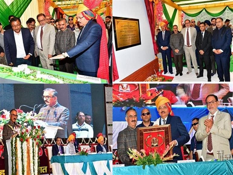 CJI Lays foundation stone for Mandi Judicial Court Complex costing Rs. 152Cr