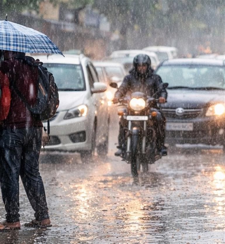 Unseasonal Chill in Punjab & Chandigarh as Rain Brings Temperature Drop; Orange Alert Issued
