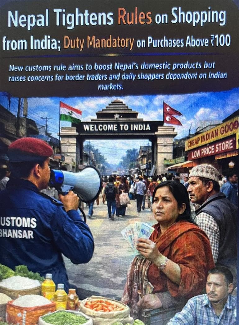 Nepal Tightens Rules on Shopping from India; Duty Mandatory on Purchases Above ₹100