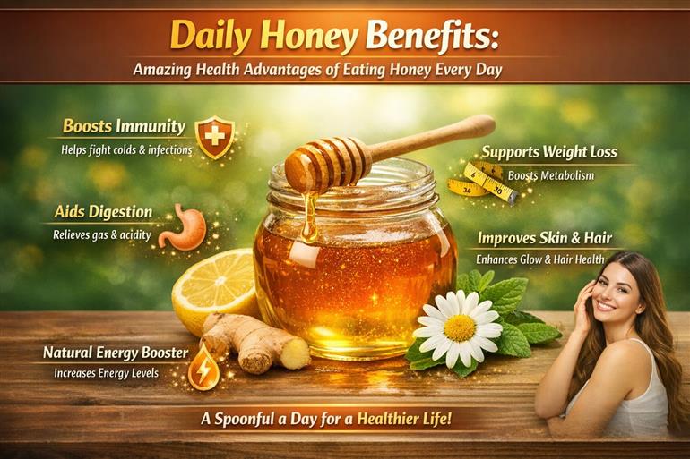 Daily Honey Benefits: Amazing Health Advantages of Eating Honey Every Day  