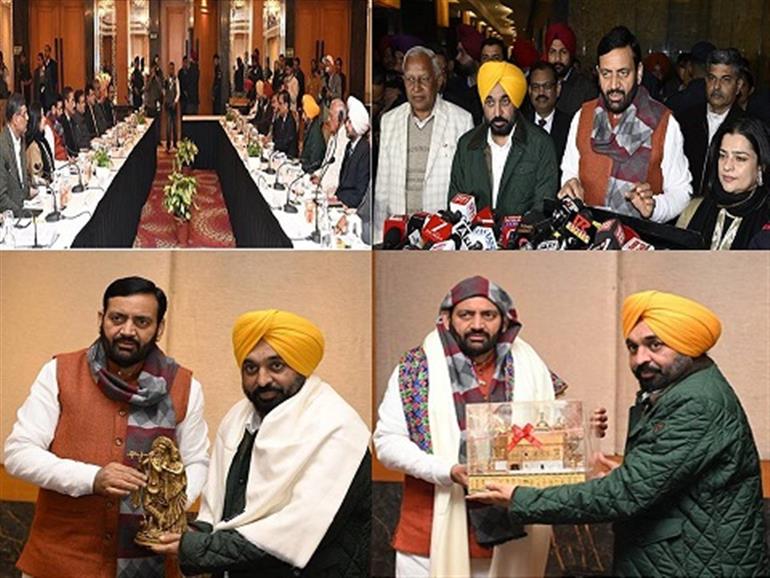 Haryana & Punjab CMs Hold Key Meeting on SYL Issue in Chandigarh