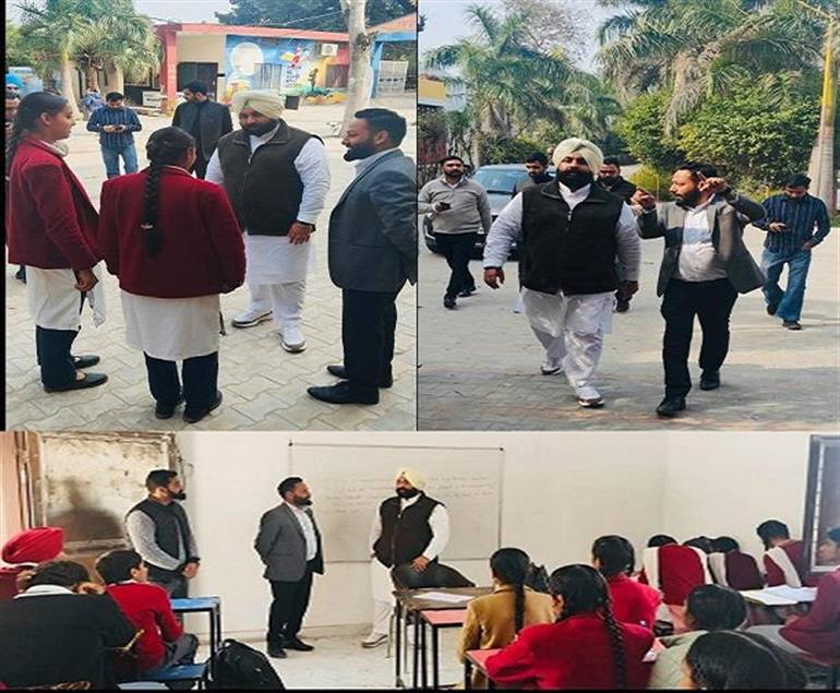 Harjot Bains reviews infrastructure during surprise visit to Patiala’s School of Eminence