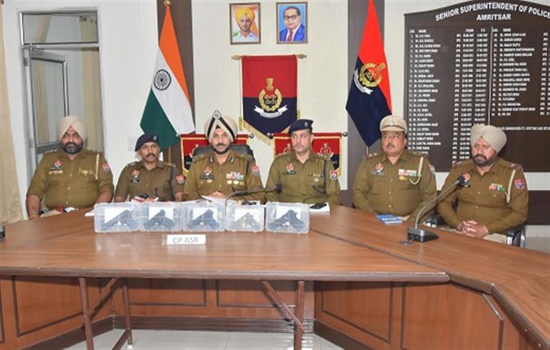 Two linked to cross-border illegal arms smuggling module held with 5 sophisticated pistols in Amritsar