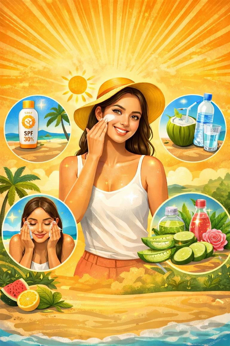 🌞Take Special Care of Your Skin in Summer: Simple Tips for Coolness, Glow, and Healthy Skin