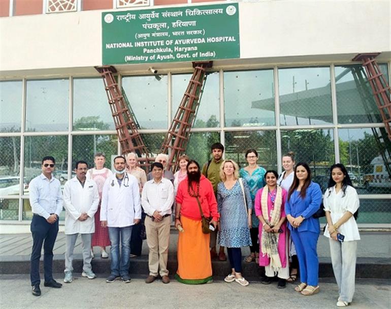 Swedish Delegation Learns About Ayurvedic Treatment System, Visits National Institute of Ayurveda in Panchkula