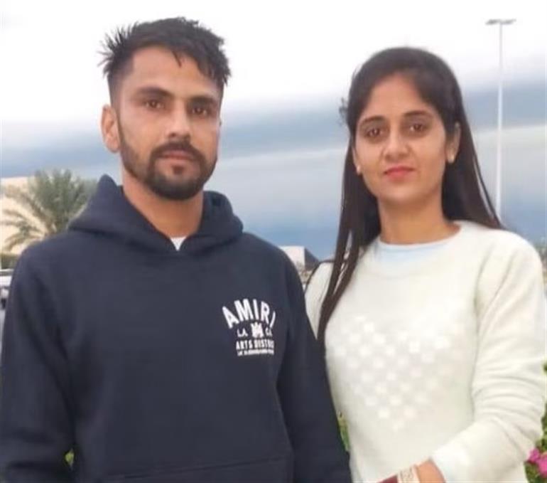 Lakhbir Singh with his wife