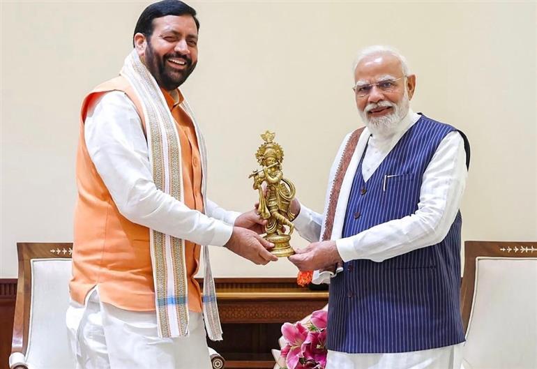 Haryana CM Nayab Saini Meets PM Narendra Modi in Delhi. (Instagram)