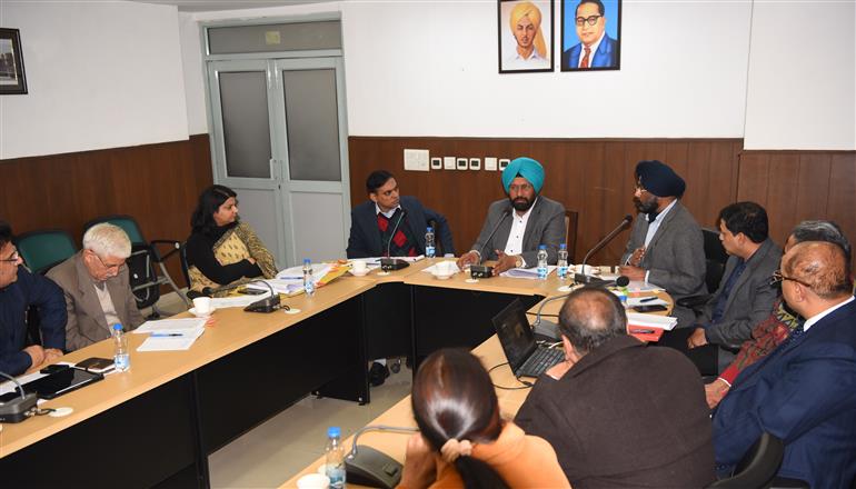 Cabinet minister Balkar Singh conducted a review meeting with departmental officials