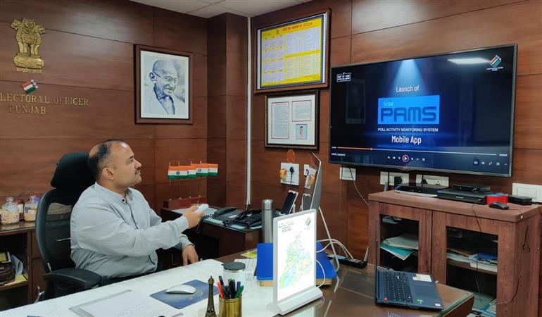 Punjab CEO Sibin C Launches PAMS for Lok Sabha Elections