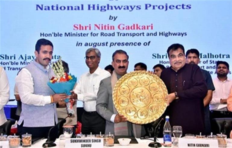  CM Sukhu urges Gadkari to declare twp roads as National Highways