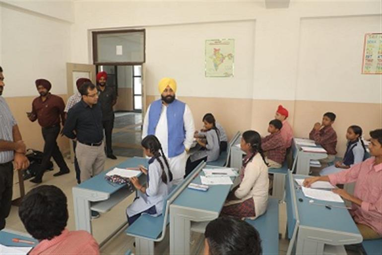 Bains interacts with Students of School of Eminence, Mohali