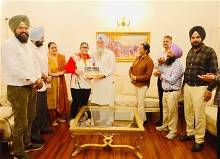 Punjab VS Speaker Honours Young Boxing Champion Gurseerat