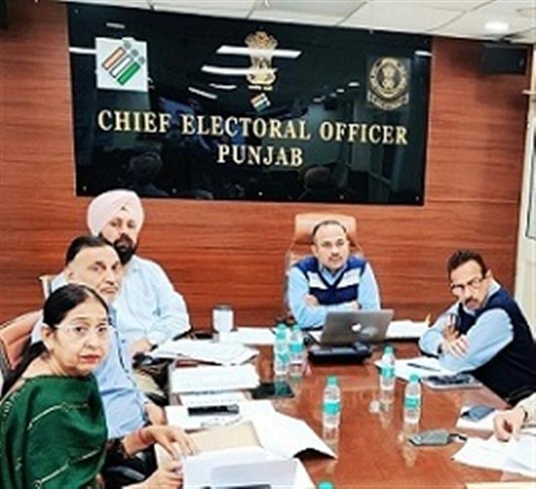 CEO Punjab conducts meeting with DC&39;s and SSP&39;s of Constituencies taking insights regarding election preparedness 