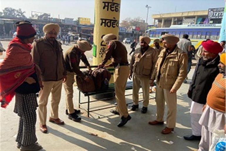  Punjab police conducts search operation at bus stands across state