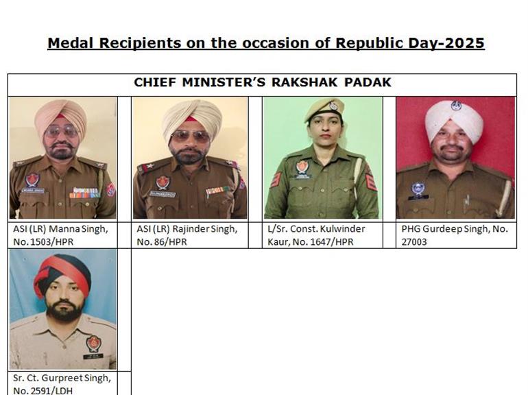  Four PP officials, one Homeguard to be awarded CM&39;s Rakshak Padak Award