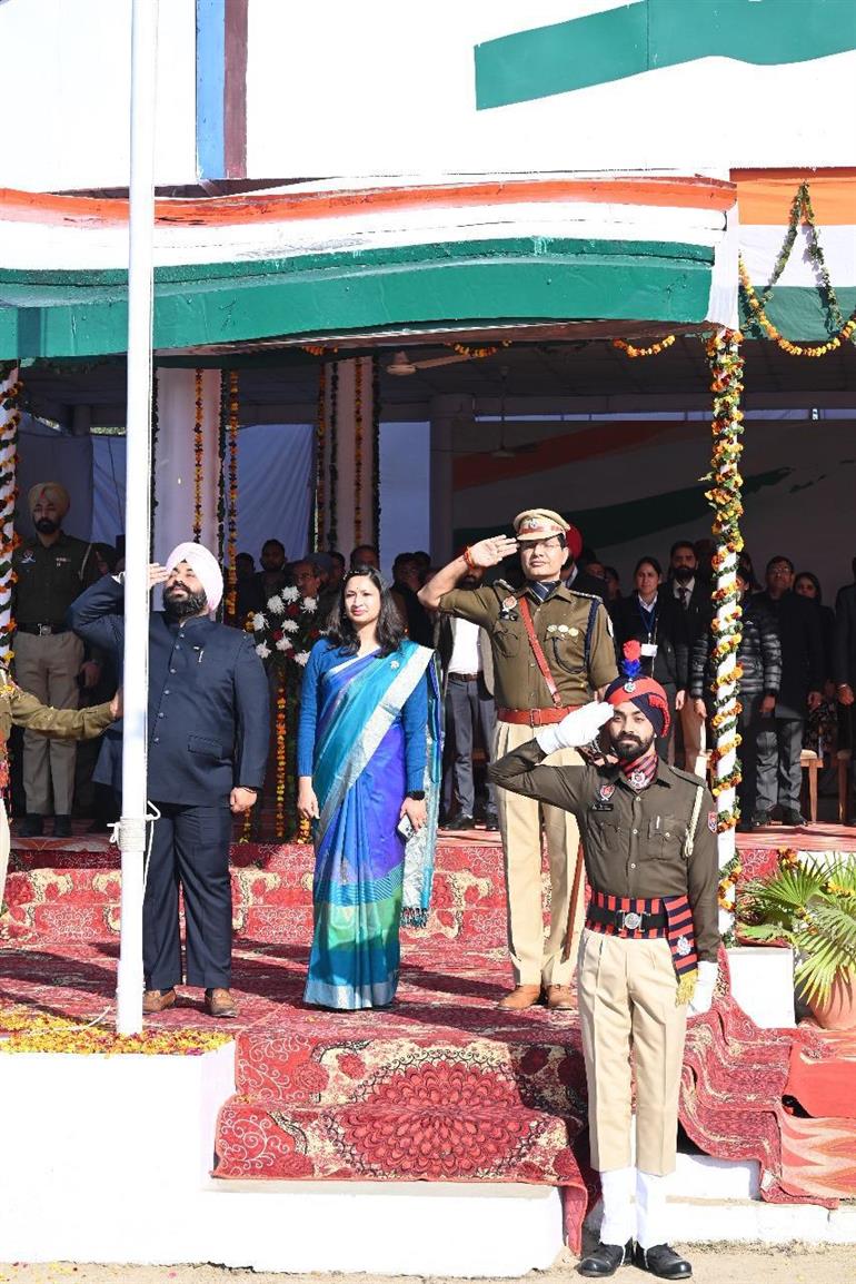 76th Republic Day: Minister Harjot Bains unfurls National flag