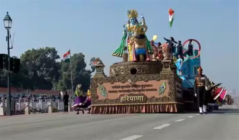 A glimpse of Prosperous Haryana seen at Delhi’s Kartavya Path on the 76th Republic Day