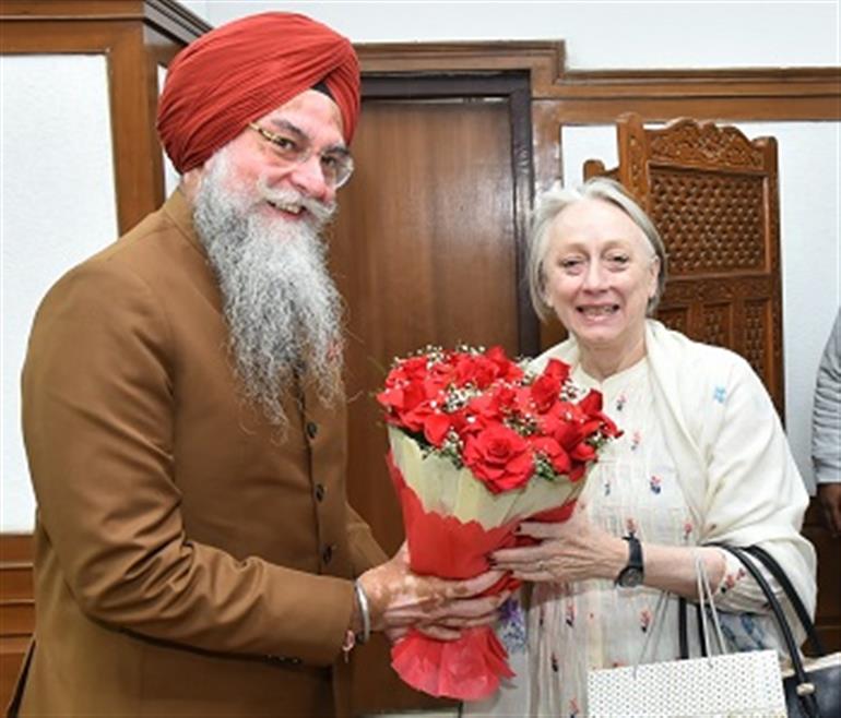 British Deputy HC Chandigarh Caroline Rowett meets Speaker Sandhwan