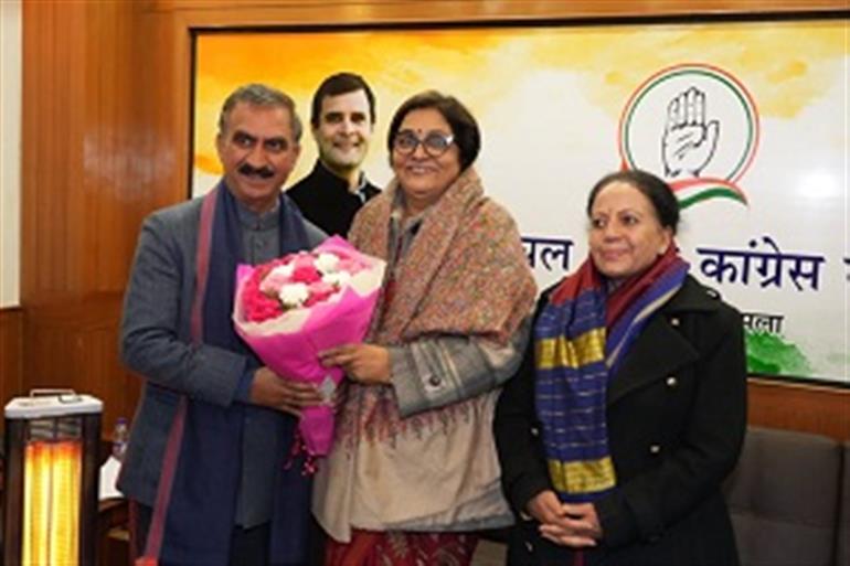 CM and Deputy CM meets Congress-in-Charge Rajni Patil