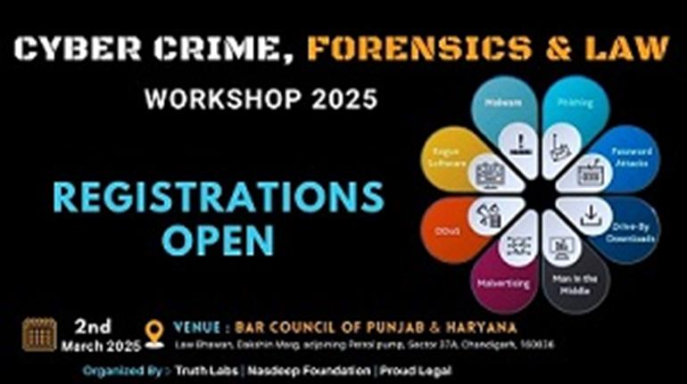 Cyber Crime, Investigation, and Law Workshop at Chandigarh on March 2  