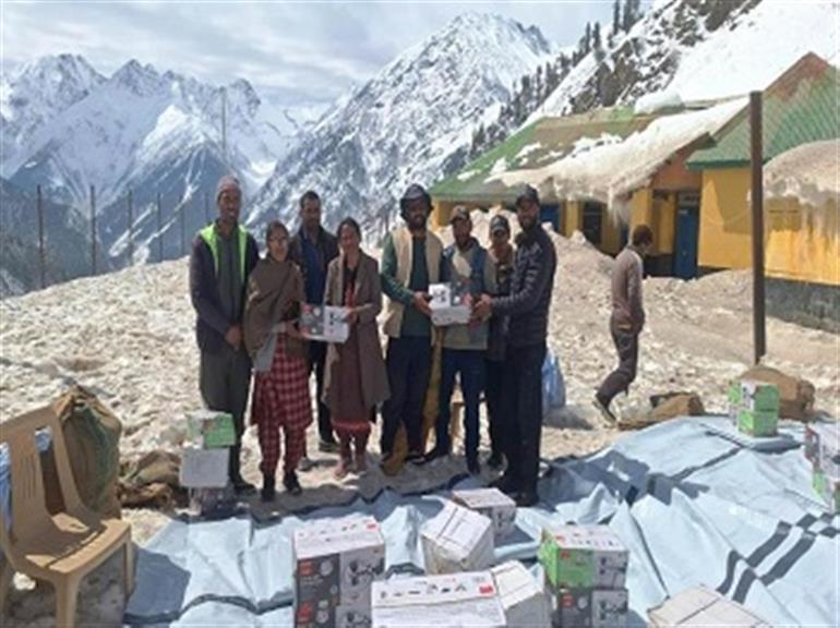 Essential supplies air-dropped in avalanche-hit village Kumar in Pangi valley