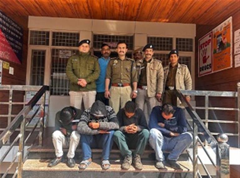 Himachal : Four Persons Arrested with 2088 Tramadol Capsules in Kangra