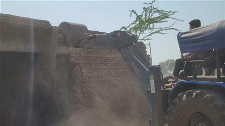 Bulldozer Action against Illegal Construction by Drug Trafficker