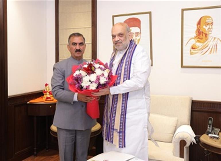 Himachal CM calls on Union Home Minister Amit Shah