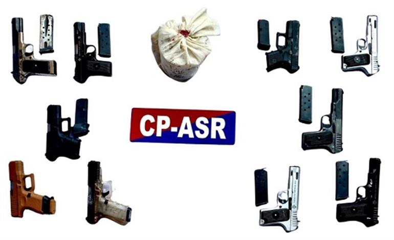 Cross border arms & narcotics smuggling module busted; Three held with 10 Pistols, 500Gms Opium