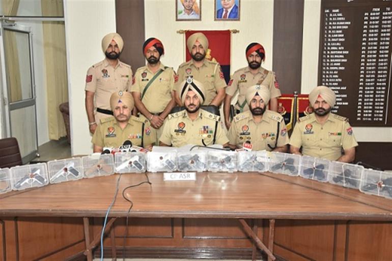 Juvenile among seven held with 15 sophisticated pistols in Amritsar