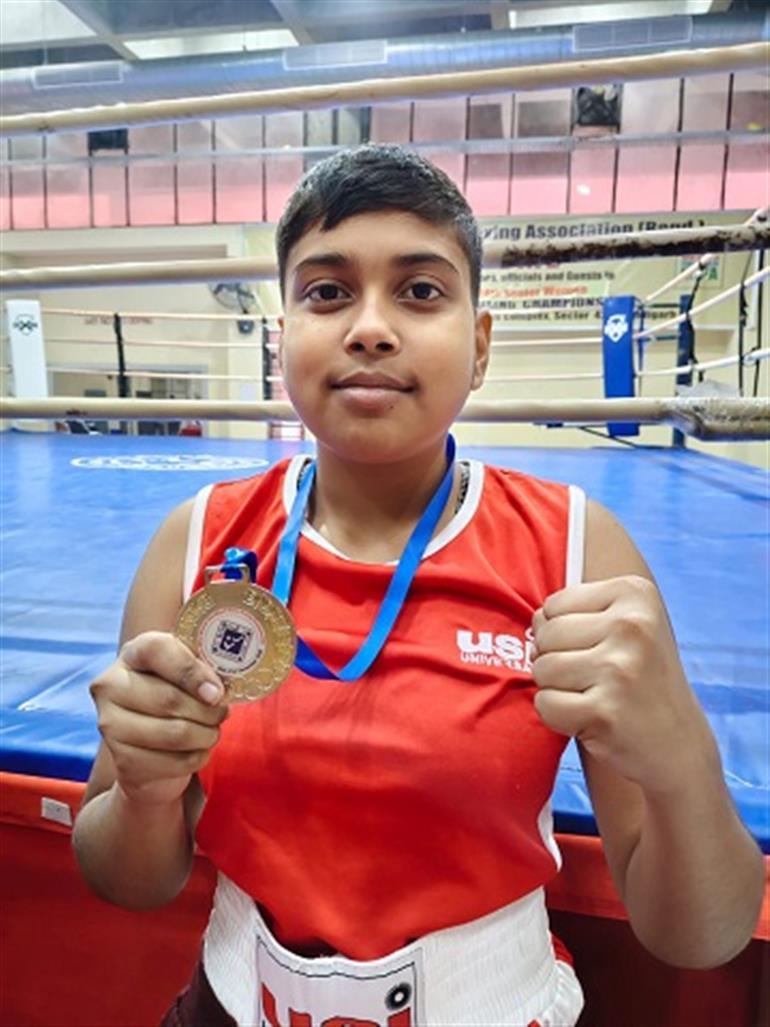 Khwaish Wins Silver Medal in Boxing Championship
