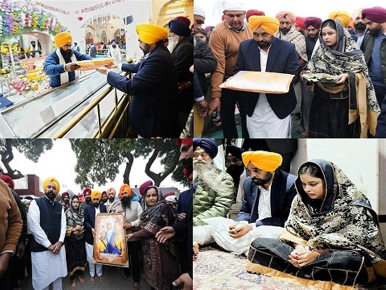 CM Mann pays obeisance at Gurdwara Sri Fatehgarh Sahib
