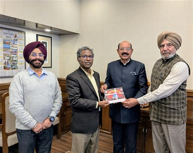 Mohinder Bhagat releases Diary and Table Calendar–2026 of Defence Services Welfare Department