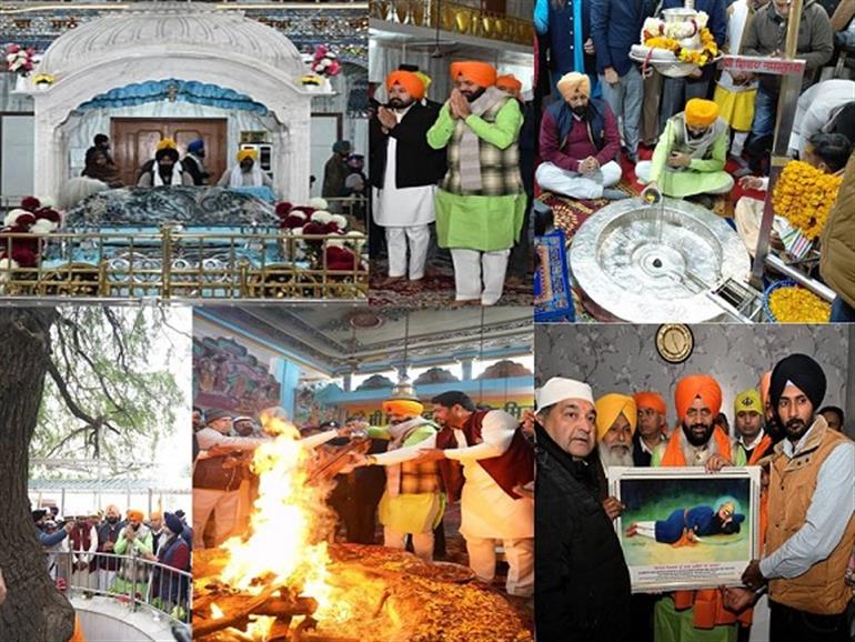 CM Saini pays obeisance at Gurudwara Charan Kanwal Sahib, Machhiwara, in Ludhiana