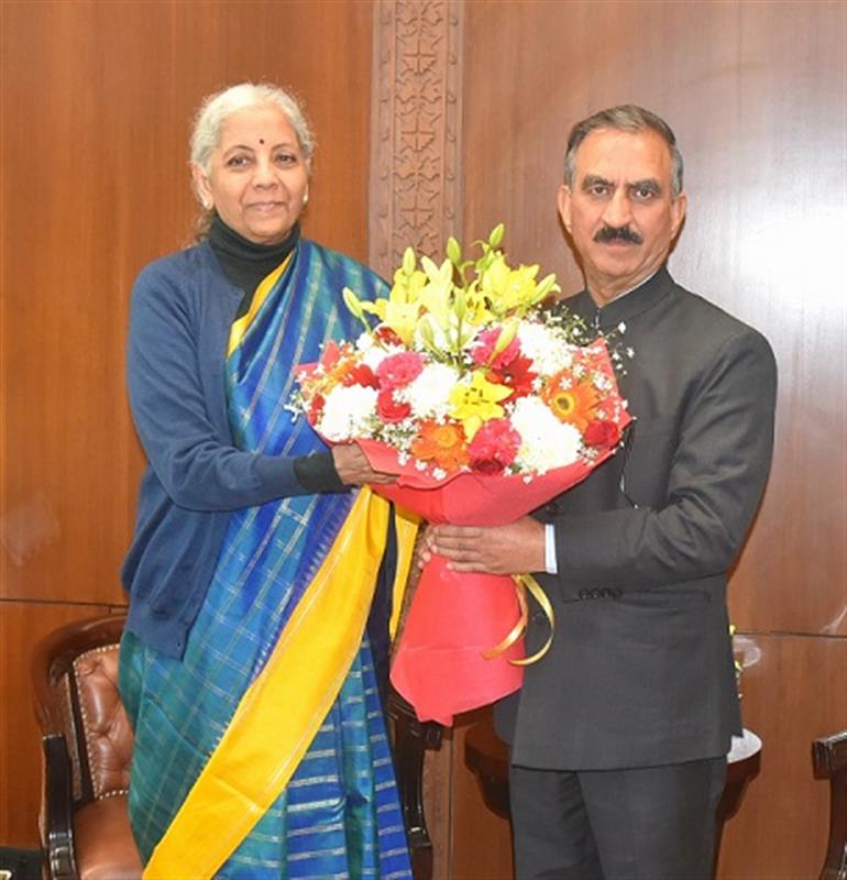 CM Meets Union Finance Minister, raises key fiscal issues of Himachal Pradesh