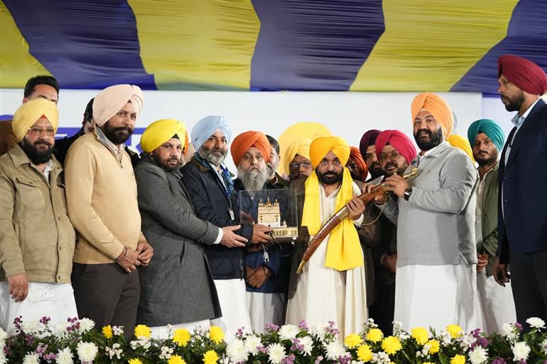 CM Mann Slams SGPC Chief, Announces AAP Candidate for Majitha; Lays Foundation for ₹11.32 Crore Rural Roads 