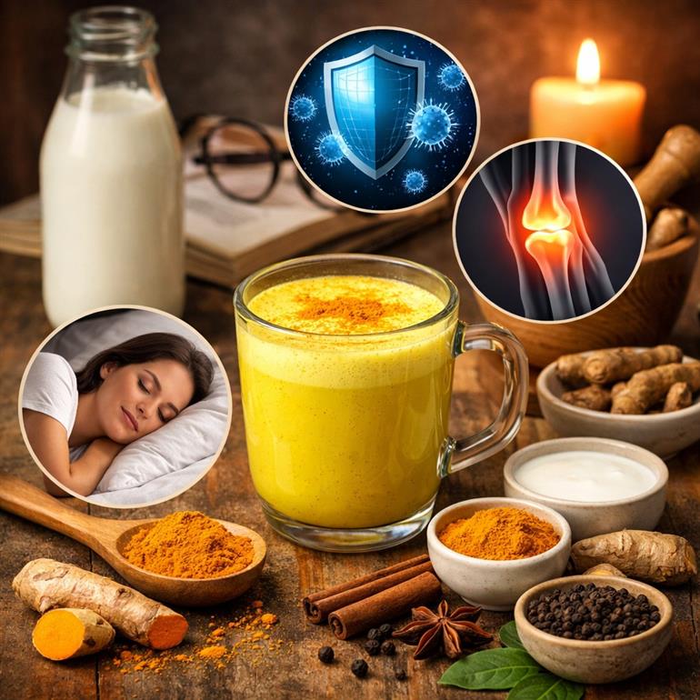 Benefits of Turmeric Milk: A Traditional Remedy for Health, Still Effective in Modern Life 
