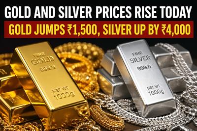 Gold and Silver Prices Surge: Gold Jumps ₹1,500, Silver Up by ₹4,000