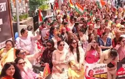 BJP Stages Protest March in Shimla Over Women’s Reservation Bill Setback