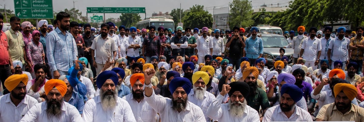 Sacrilege Incident in Mohali’s Sohana Area Sparks Protest; Airport Road Blocked