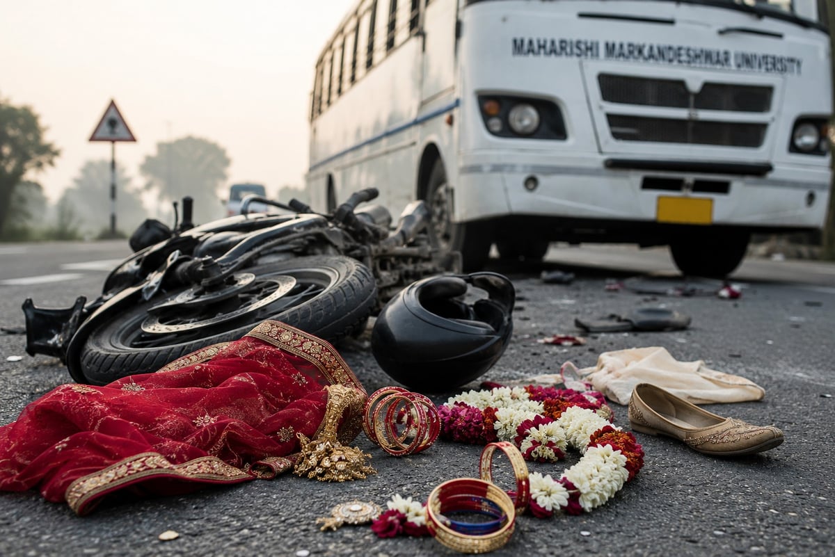Newlywed Bride, Sister-in-Law Killed in Yamunanagar Road Accident; Husband Critical