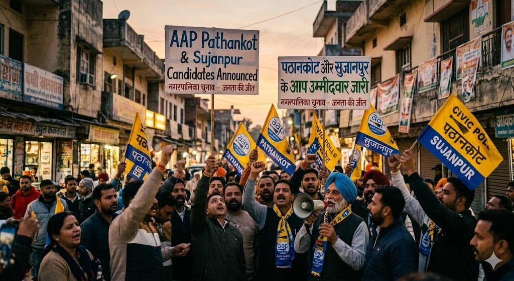 AAP releases candidates for Pathankot & Sujanpur civic polls amid rising political heat