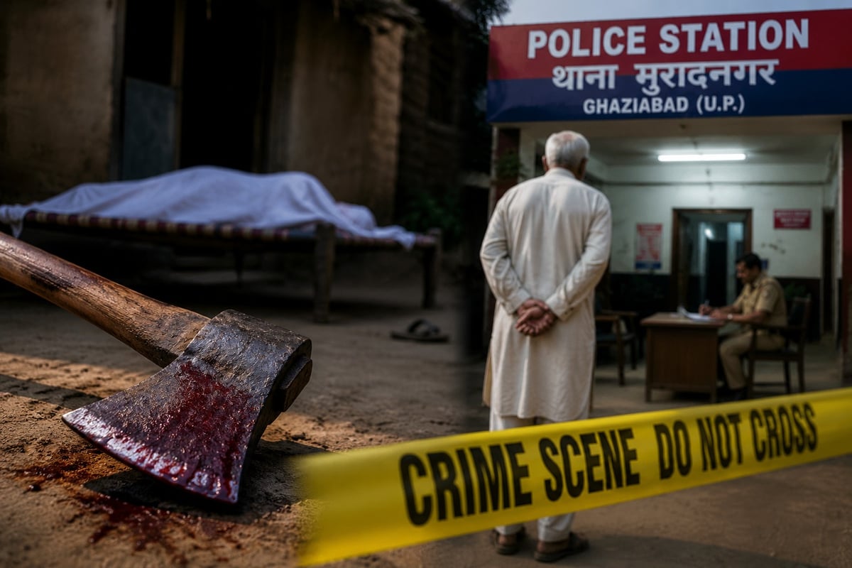 80-Year-Old Man Hacks Wife to Death With Axe in Ghaziabad, Surrenders at Police Station