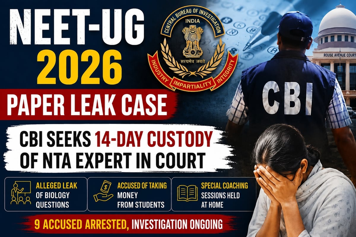 NEET-UG 2026 Paper Leak: CBI Seeks 14-Day Custody of NTA Expert in Major Breakthrough
