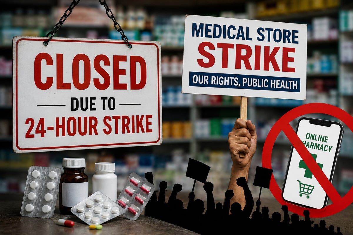 Medicine Crisis Hits Punjab & Chandigarh as Chemists Begin 24-Hour Shutdown